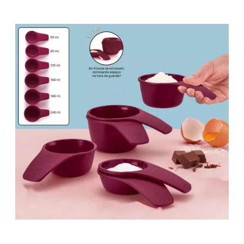 Tupperware Conjunto Xícaras Medidoras 6 Peças Tupperware Conjunto Xícaras Medidoras 6 Peças