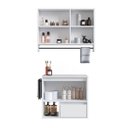Ver imagem 7 de Conjunto para Banheiro Gabinete 60cm com Toalheiro Branco Cj8050