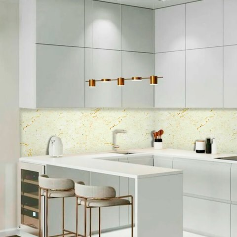 Saldão - Papel de Parede Azulejo Lavável para Cozinha Mármore Itáiia TACOLADO PAPEL DE PAREDE