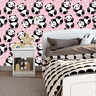 Papel de Parede Adesivo Desenho Panda com Fundo Rosa 12m - 2