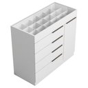 Ver imagem 4 de Cômoda Sevilha 1 Porta e 5 Gavetas com Porta Joias Branco - Aramóveis