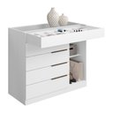 Ver imagem 3 de Cômoda Sevilha 1 Porta e 5 Gavetas com Porta Joias Branco - Aramóveis