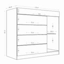 Ver imagem 5 de Cômoda Sevilha 1 Porta e 5 Gavetas com Porta Joias Branco - Aramóveis