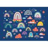 Tapete Infantil Emborrachado Antiderrapante Divertido 95cmx130cm Rainbows Colors - 2