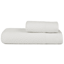 Ver imagem 1 de Kit 2 Peças Toalha de Banho Capri Atlântica 100% Algodão Banhão Cor:branco Off White