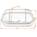 Ver imagem 2 de Arandela Luminária Oval Tipo Tartaruga Branca para Luz Led