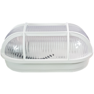 Arandela Luminária Oval Tipo Tartaruga Branca para Luz Led