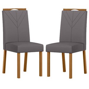 Cadeira para Mesa de Jantar Anitta Kit 2 Peças Ype Veludo Cinza – New Ceval