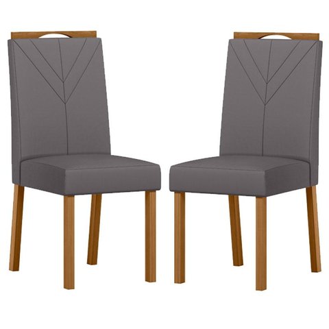 Cadeira para Mesa de Jantar Anitta Kit 2 Peças Ype Veludo Cinza – New Ceval