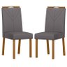 Cadeira para Mesa de Jantar Anitta Kit 2 Peças Ype Veludo Cinza – New Ceval - 1