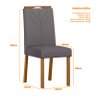 Cadeira para Mesa de Jantar Anitta Kit 2 Peças Ype Veludo Cinza – New Ceval - 2