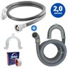 Mangueira Entrada + Saida Água Máquina Lavar Universal 2m - 1