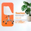 Ver imagem 7 de Kit 6 Cadeiras Office Saarinen Giratória Base Cromada com Rodízio e Ajuste de Altura Branco