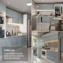 Ver imagem 4 de Balcão de Cozinha 120 Cm 2 Portas 3 Gavetas Branco/cinza Lux Madesa Branco/cinza