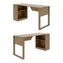 Ver imagem 3 de Mesa para Escritório com Armário 160cm Multimóveis Cr25264 - Amêndoa