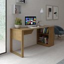 Ver imagem 1 de Mesa para Escritório com Armário 160cm Multimóveis Cr25264 - Amêndoa