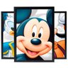 Quadro Infantil Mickey Pato Donald e Pateta Moldura e Vidro - 3