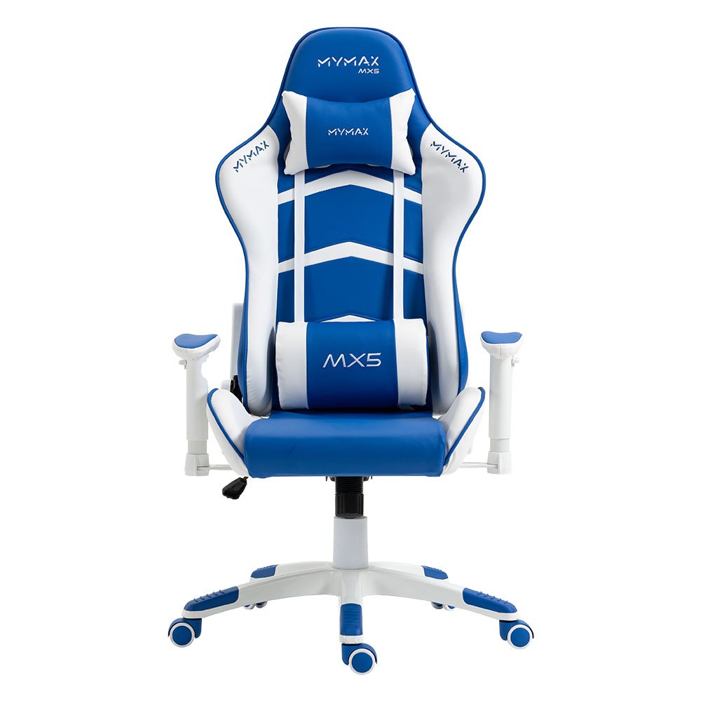 Cadeira escritório Gamer MX5 Giratória Branco e Azul MYMAX:Branco+Azul/Único/Feminino - 1