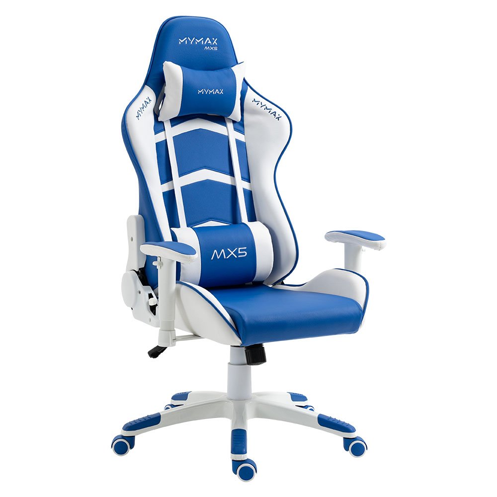 Cadeira escritório Gamer MX5 Giratória Branco e Azul MYMAX:Branco+Azul/Único/Feminino - 2