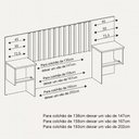 Ver imagem 3 de Painel de Cabeceira Extensível Sampa com Mesa Cabeceira Integrado ? Cinamomo