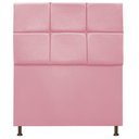 Ver imagem 1 de Cabeceira Estofada Damares Solteiro Botonê Suede Rosa Bebê