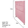 Cabeceira Estofada Damares Solteiro Botonê Suede Rosa Bebê - 3