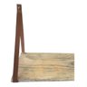 Kit 2 Prateleiras de Pinus 60cm Alça de Couro para Sala Cozinha Banheiro Quarto - Madeira Ecom - 2
