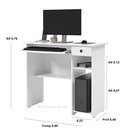 Ver imagem 2 de Mesa para Computador Viena 1 Gaveta 1 Nicho Cor Branco - Jm Casa Dos Móveis