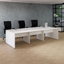 Ver mais imagens de Conjunto Estação de Trabalho 6 Lugares 300x120cm Branco Yescasa