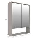 Ver imagem 2 de Espelheira para Banheiro 58x60cm Prime Yescasa Cinza/Cimento