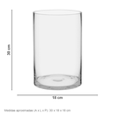 Ver imagem 2 de Vaso Decorativo de Vidro Transparente 30x18x18cm Enfeite Sala Mesa Estante