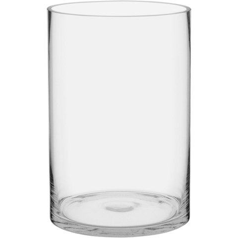 Vaso Decorativo de Vidro Transparente 30x18x18cm Enfeite Sala Mesa Estante