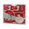 Kit Acessórios para Banheiro 4 Peças Emb. Blister Linha Bello Cor Bege e Cromado Durín - 1