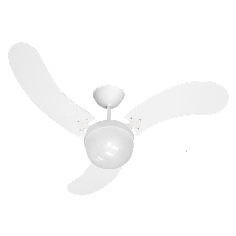 Ventilador Teto Montana Lustre Plástico + Controle Rem - Branco - 110 V