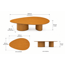 Ver imagem 3 de Mesa de Centro Orgânica Alta 118cm em MDF e Lâmina Natural de Tauari Scarlet Oona Design Mel