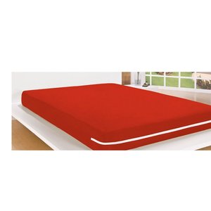 Capa para Colchão Casal Queen Malha Gel com Zíper:Vermelho