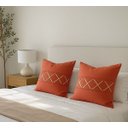 Ver imagem 2 de Cópia - Capa para Almofada Quadrada - Boho - em Algodão 100% - Detalhes em Macramê