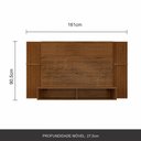 Ver imagem 2 de Painel para Tv 43" Alasca com Nicho Frei/fr Ripado - Móveis Arapongas Freijó/freijó Ripado