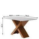 Ver imagem 3 de Conjunto de Mesa Sala de Jantar Tampo com Vidro 1,36m Grécia 4 Cadeiras Santiago Dobuê