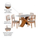 Ver imagem 6 de Conjunto de Mesa Sala de Jantar Tampo com Vidro 1,36m Grécia 4 Cadeiras Santiago Dobuê