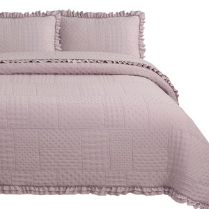 Cama Posta Queen Ellie 300 Fio Colcha Luxo 100% Algodao Bordado:rosa