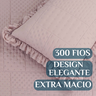 Cama Posta Queen Ellie 300 Fio Colcha Luxo 100% Algodao Bordado:rosa - 3