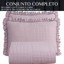 Ver imagem 6 de Cama Posta Queen Ellie 300 Fio Colcha Luxo 100% Algodao Bordado:rosa