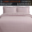 Ver imagem 2 de Cama Posta Queen Ellie 300 Fio Colcha Luxo 100% Algodao Bordado:rosa