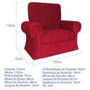 Ver imagem 5 de Poltrona Natalina Papai Noel Santa Claus Suede Vermelho