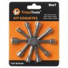5 Kit Soquetes Troya Tools 9 em 1 de 5mm a 13mm para Parafusadeira Manutenção Lojista - 6