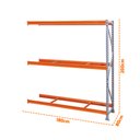 Ver imagem 2 de Mini Porta Pallet Continuação 180x80x200cm Estante para Armazenagem 500kg Plano Sa Gôndolas