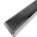 Ver imagem 2 de Ralo Linear Banheiro Seca Box 5x50 Inox Bolinha Espelhado Coletor Cinza com Sifão