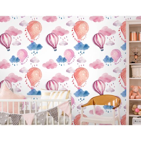 Papel de Parede Infantil - Balões 3 Arte Destaque 2 Metros
