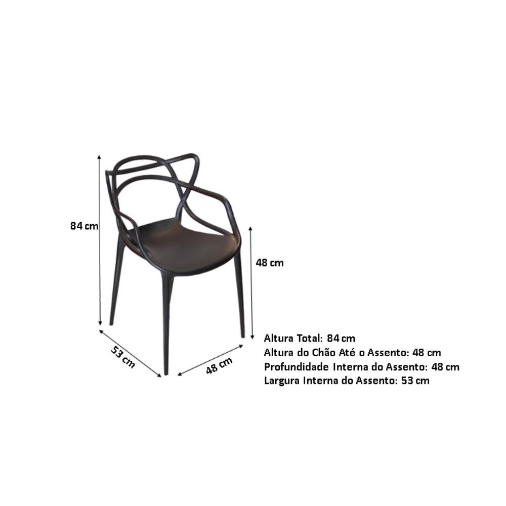 Kit C/ 2 Cadeiras Allegra Masters Preta - 3